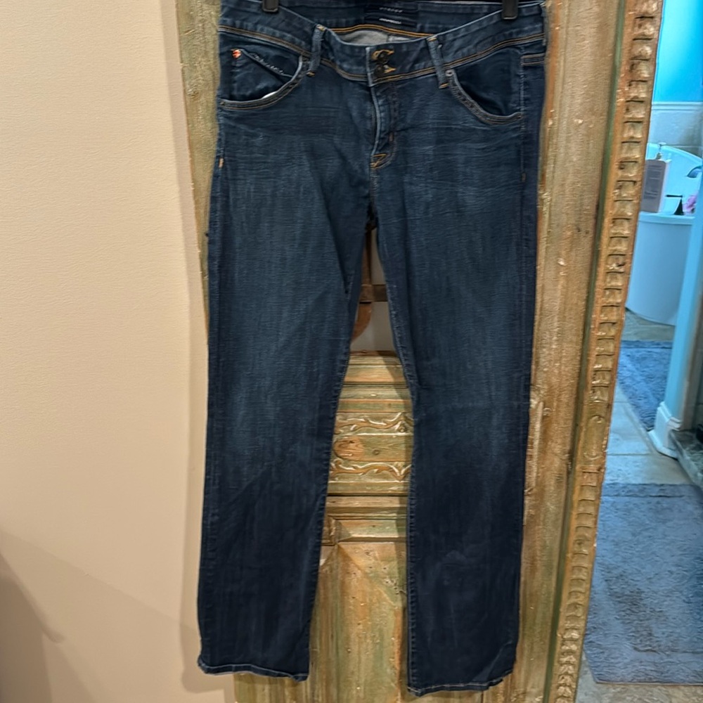 Hudson straight jeans with flap pocket